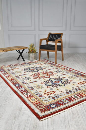 Misya 301 Bej Natürel Yün Özel Tezgah Halısı