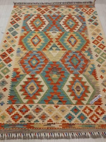Afgan Otantik 071 El Dokuma Yün Kilim