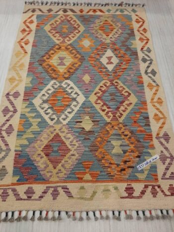 Afgan Otantik 096 El Dokuma Yün Kilim