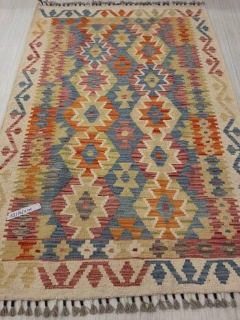 Afgan Otantik 098 El Dokuma Yün Kilim