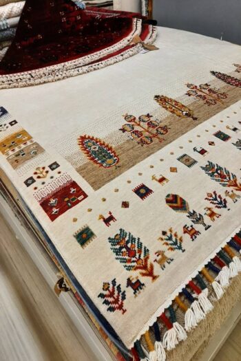 Sultani 809 Stone Natürel Bambu ve Yün Halı