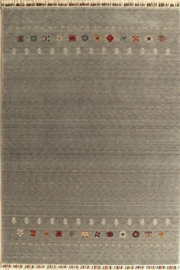 Funky 804 Gri Natürel Bambu ve Yün Halı