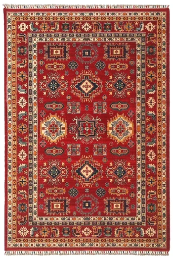 Eko Halı Harem 01 Red Otantik Desenli Yün Dokuma Özel Tezgah Halısı