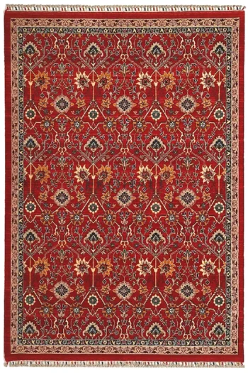 Eko Halı Harem 03 Red Otantik Desenli Yün Dokuma Özel Tezgah Halısı