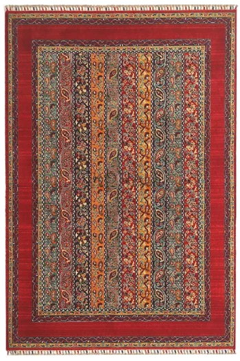 Eko Halı Harem 09 Red Otantik Desenli Yün Dokuma Özel Tezgah Halısı