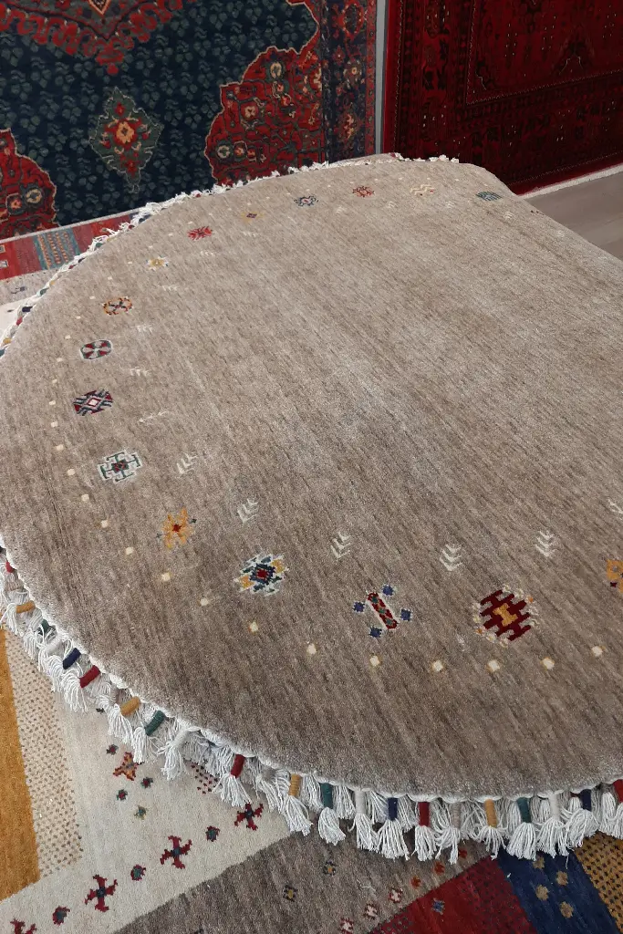 Funky 804 Vizon Natürel Bambu ve Yün Halı