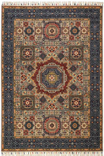 Sultani 821 Gri Natürel Bambu ve Yün Halı