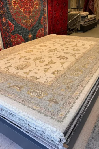 Misya 103 Bej Gri Yün Özel Tezgah Halısı