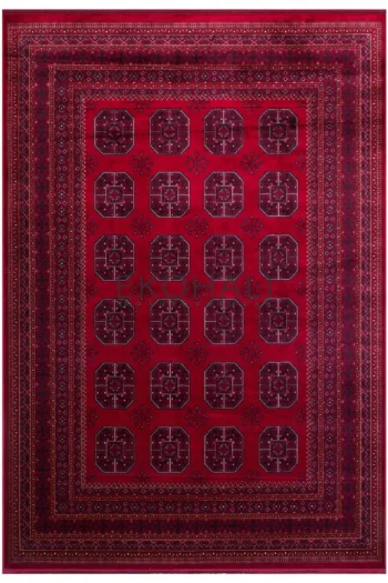 Eko Halı Herat 02 Red Nostaljik Afgan Desenli İnce Makine Halısı