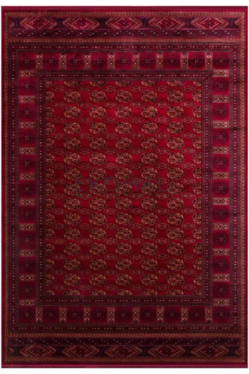 Eko Halı Herat 03 Red Nostaljik Afgan Desenli İnce Makine Halısı