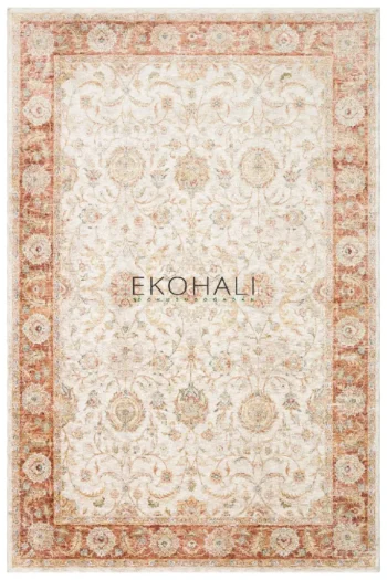 Eko Halı Efes 02 Cream Terra Klasik Uşak Desenli Makine Halısı