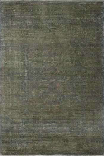 Gordion Zeleno Kendinden Saçaklı Modern Salon Halısı 6065