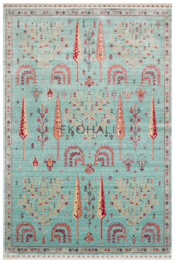 Eko Halı Zara 22 Turquoise Özel Tezgah Halısı